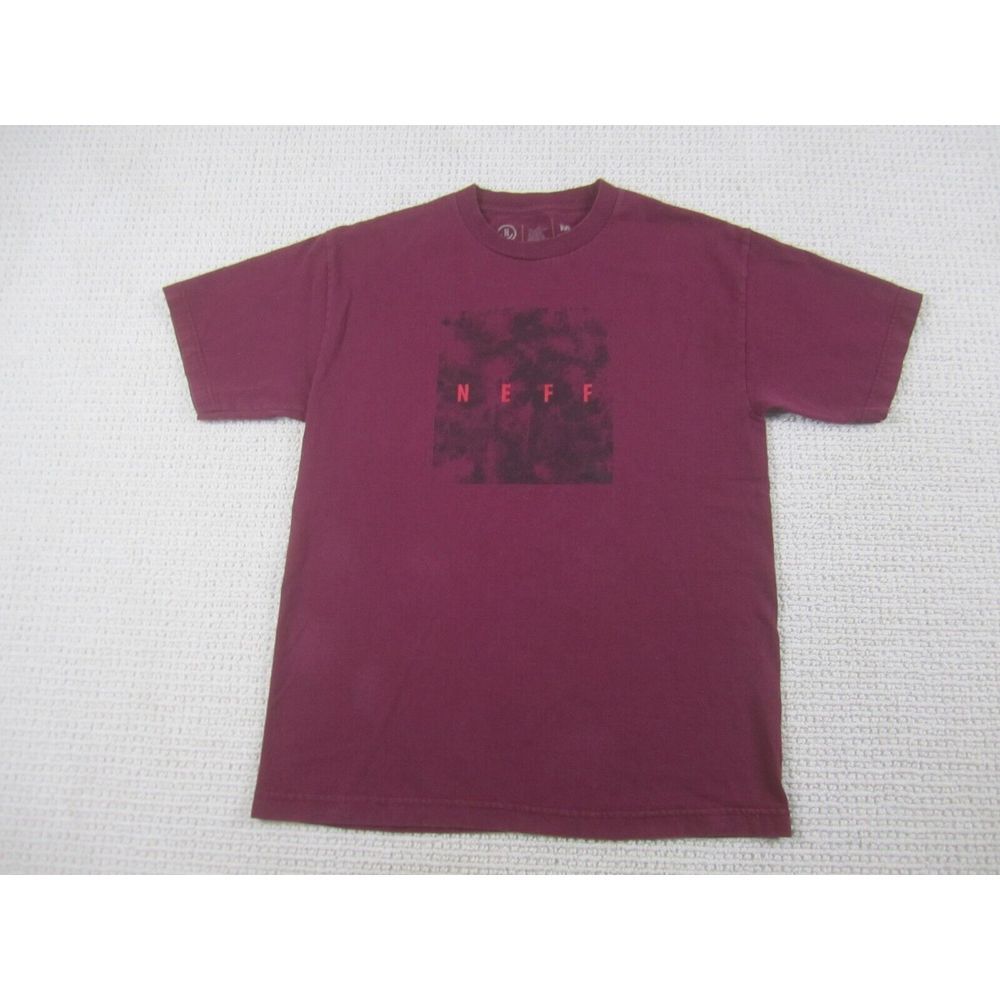 Neff Shirt Mens Medium Red Short Sleeve Casual Crew‎ Neck Cotton Graphic Print